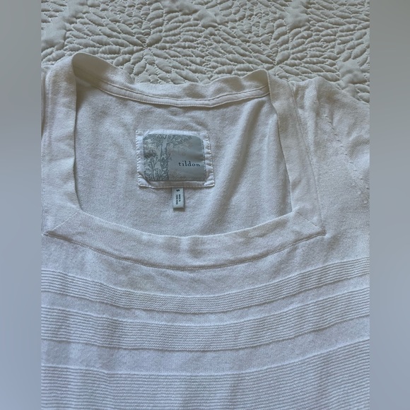 90’s Y2K Nordstrom Square Neck White Short Sleeve Blouse White Medium - Picture 3 of 5